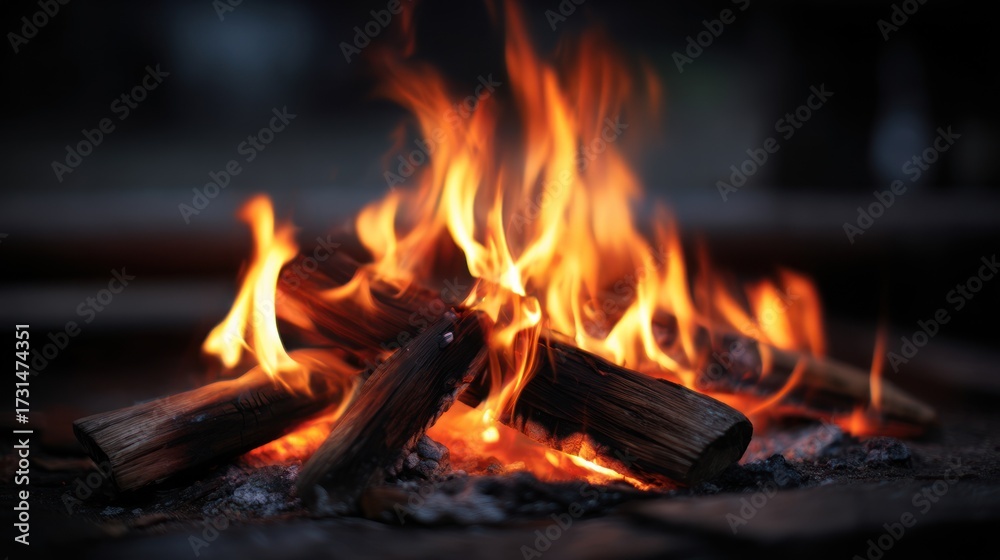 Fototapeta premium Fiery bonfire