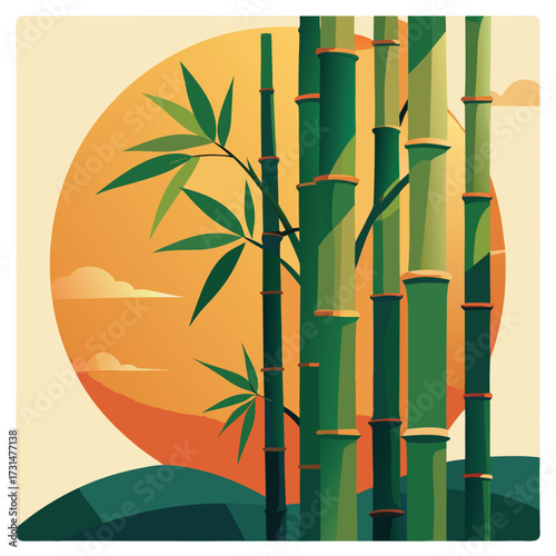 bamboo stalks vector illustration on white backgro (1).eps