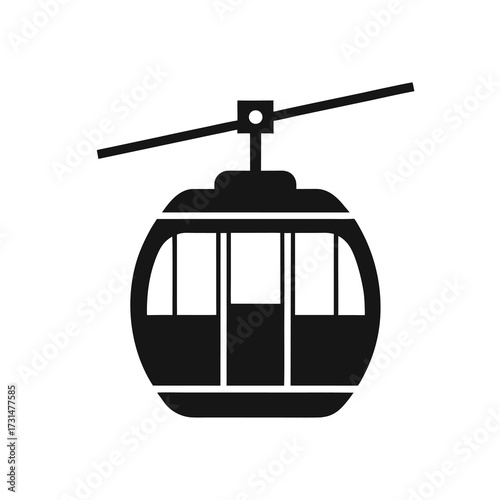 modern tram isolated on white background
