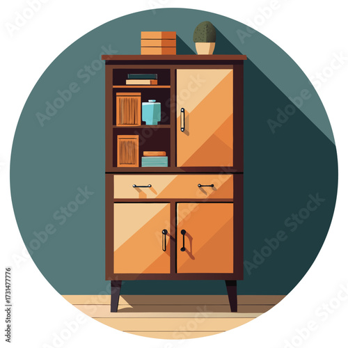 cupboard or cabinet vector illustration on white b (1).eps