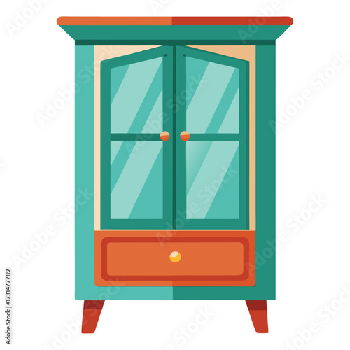 cupboard or cabinet vector illustration on white b.eps