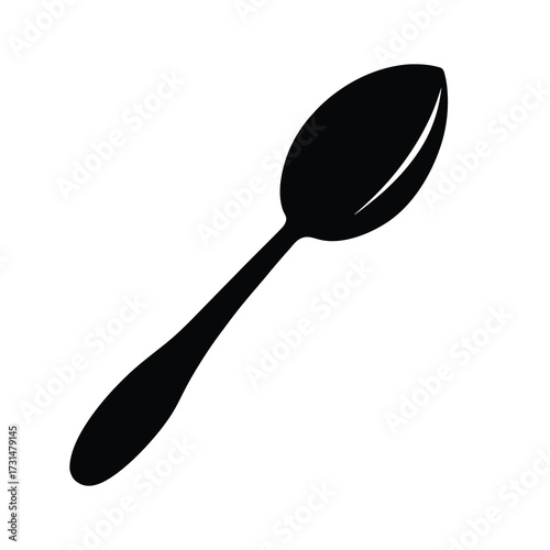 spoon on white background