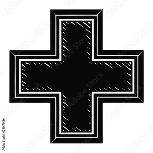medical cross icon vector illustration on white ba (1).eps