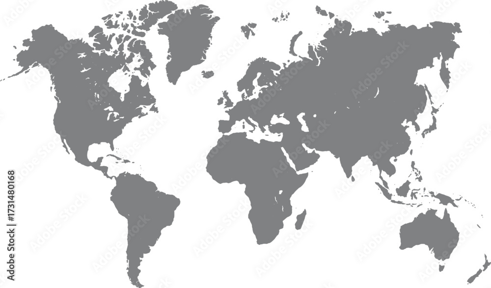 Obraz premium The Digital Atlas: Modern World Map Vectorized