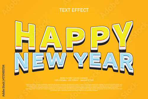 Happy New Year Editable Text Effect