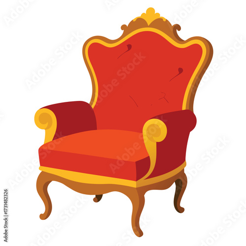 vintage armchair vector illustration on white back.eps