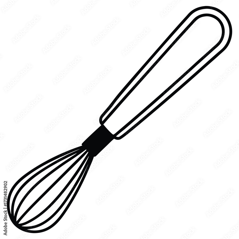 Obraz premium whisk utensil vector illustration on white backgro (1).eps