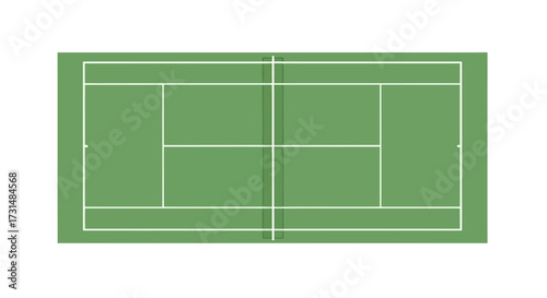 Aerial View of a Tennis Court Layout Demonstrating Sports Field Dimensions for Athletic Training and Recreational Facility Design Projects.