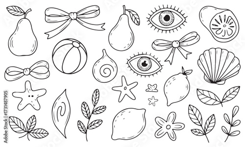 Summer Beach Essentials Vector Icons