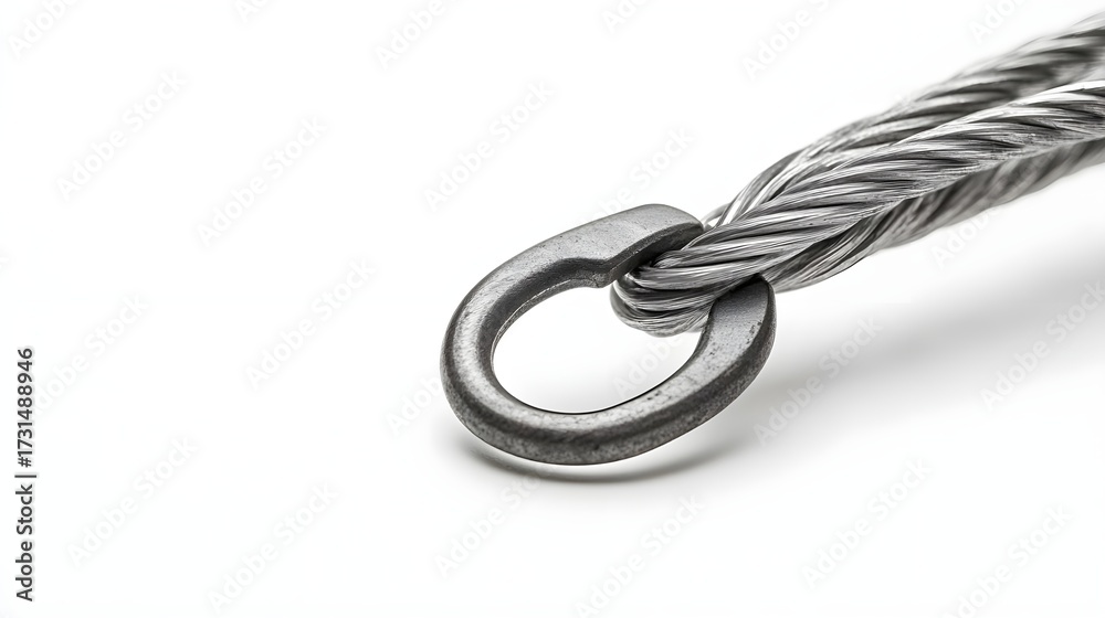 Naklejka premium Steel Cable with Ring Fastener