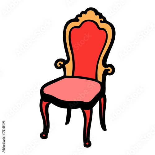 ornate vintage dining chair 