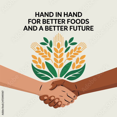 World Food Day Poster with Farm Icons and Slogan