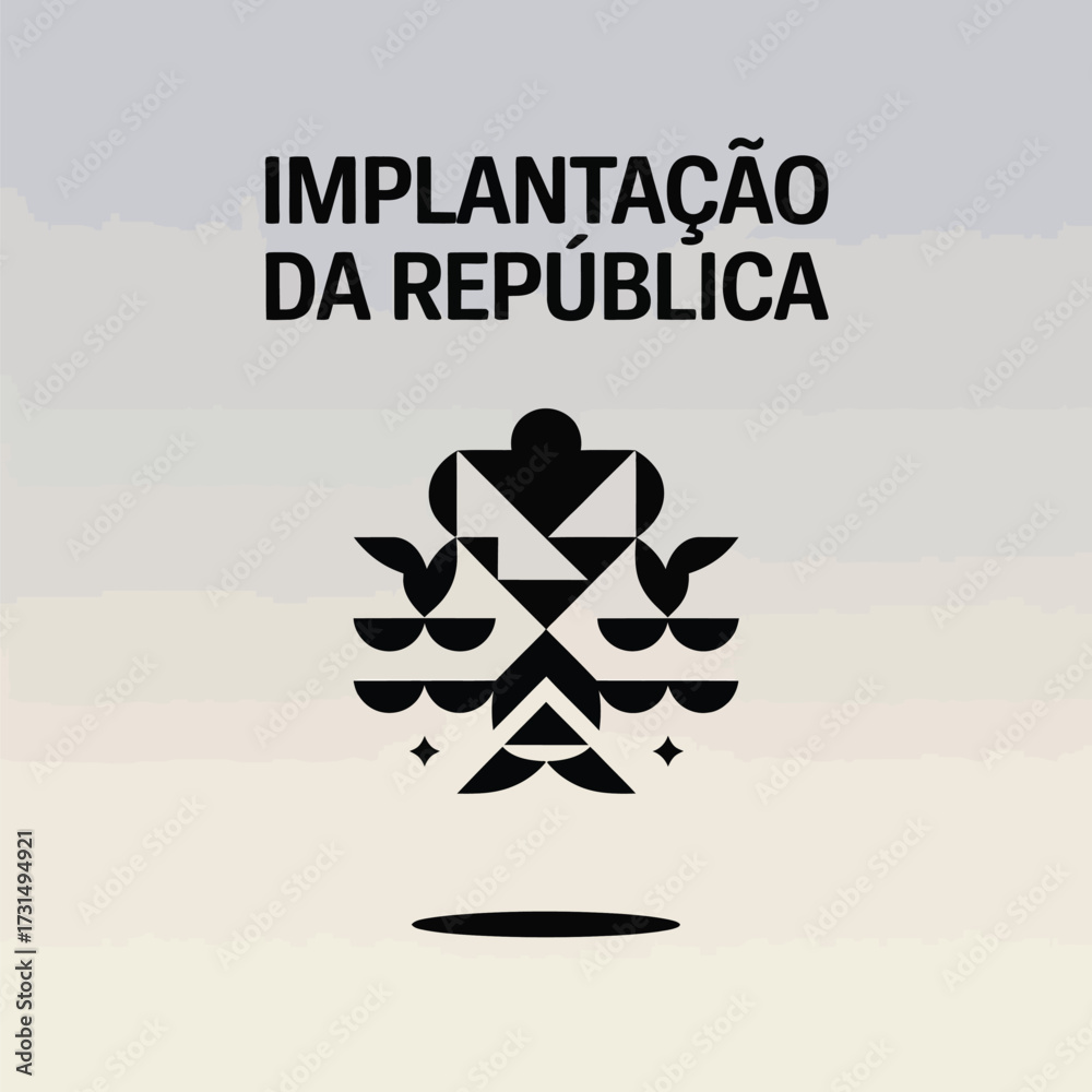 Implantação da República Emblem Illustration