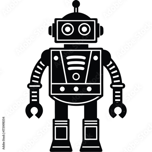 robot icon vector illustration on white background (1).eps