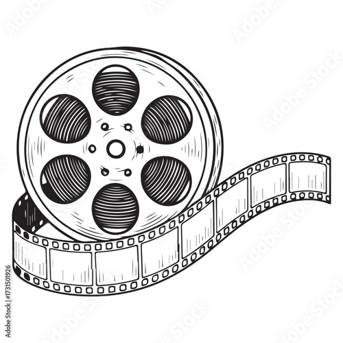 Cinema Film Strip Vector | Movie Reel, Film Frame, and Entertainment Design