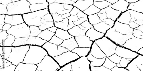 High-resolution cracked dry earth texture, natural drought pattern with rough surface details. Perfect for backgrounds, grunge design, environmental concepts, and creative texture overlays.