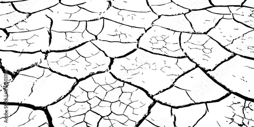 High-resolution cracked dry earth texture, natural drought pattern with rough surface details. Perfect for backgrounds, grunge design, environmental concepts, and creative texture overlays.