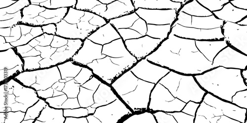 High-resolution cracked dry earth texture, natural drought pattern with rough surface details. Perfect for backgrounds, grunge design, environmental concepts, and creative texture overlays.