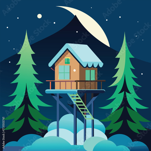 a frosty northern lights treehouse  (1).eps