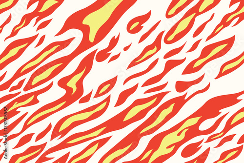 Illustration of flame effect spreading from the center.