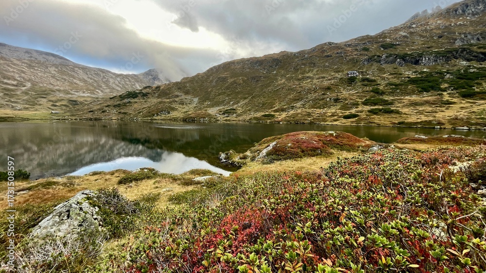 Naklejka premium Wanderung Steiermark Schladming Giglachseen