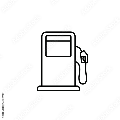 Simple Line Art Illustration of a Fuel Pump