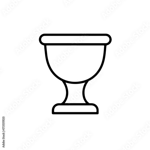 Simple Outline of a Chalice, Depicting Religious Symbolism and Faith.