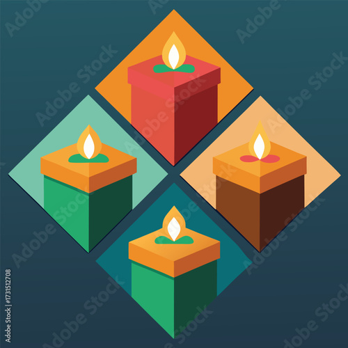 colorful diwali gift boxes arranged in a four piec (2).eps