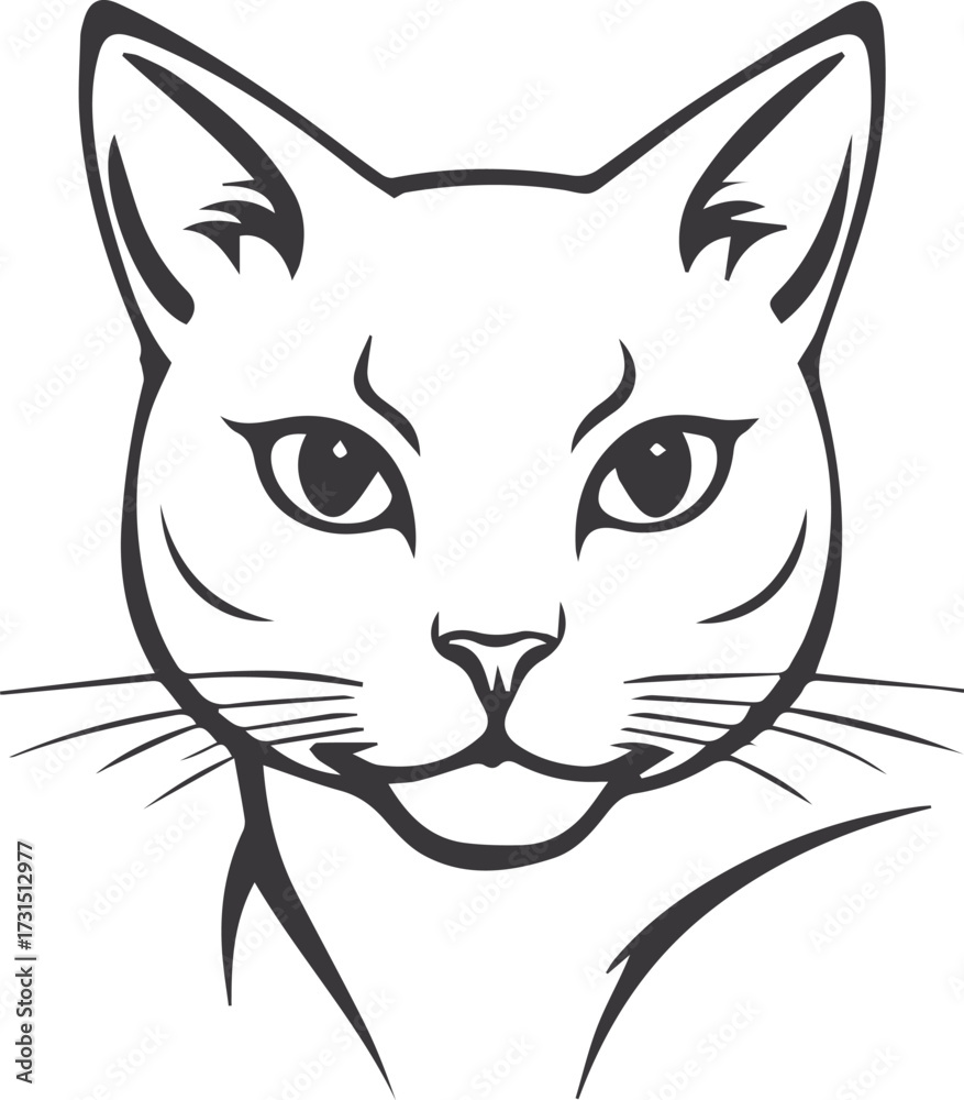 Obraz premium black cat head