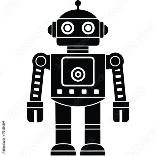 robot icon vector illustration on white background (1).eps