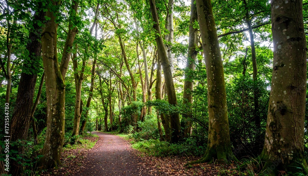 Fototapeta premium Lush woodland path