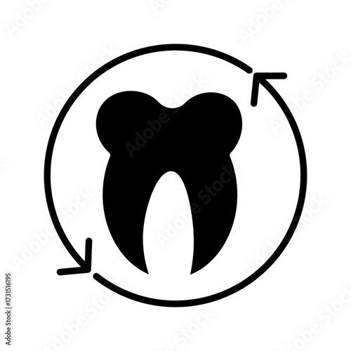 tooth icon on white background