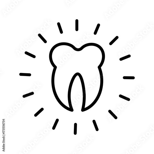 tooth icon on white background