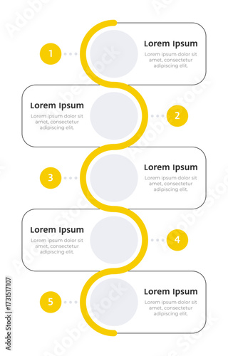 Wallpaper Mural Smart farming vertical wave infographic template. Agribusiness solutions. Data visualization with 5 steps. Empty process vector design. Editable blank options info graphics. Lexend font used Torontodigital.ca