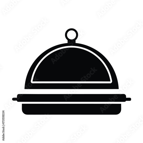 Buffet Serving Tray Icon Vector