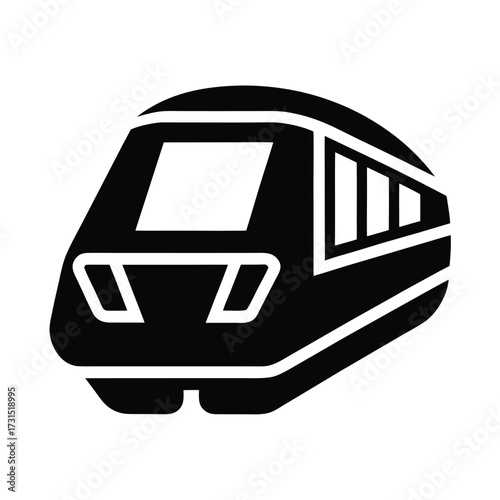 Bullet Train Front Icon Vector
