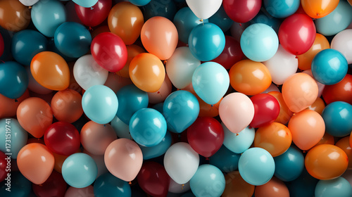 Lots of colorful balloons as background