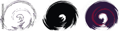 Abstract hurricane vector illustration weather icon with spiral shape design element for meteorology and natural disaster concepts