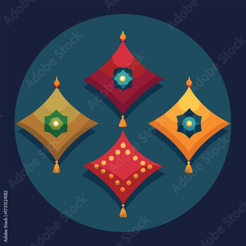 four festive cushions with traditional indian moti (2).eps