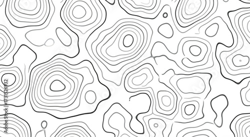 Abstract topographic map pattern with contour lines in shades of pink on a white background.