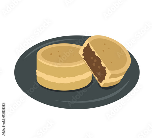 おやき、今川焼きのイラスト