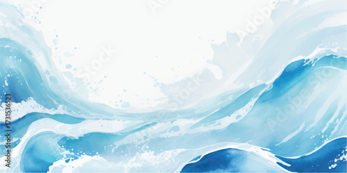 Abstract depiction of a glacier or icy landscape with varying blue shades