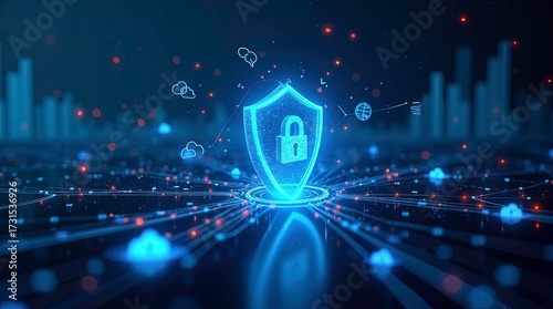 AI automation, data pipeline, cloud and API integration, cybersecurity and enterprise futuristic innovation concept 3d rendering