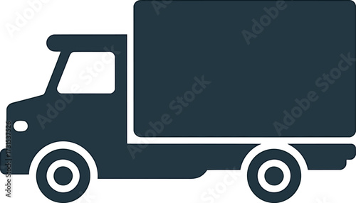 Delivery Truck Icon Logistics Transportation Service Isolated on Transparent Background
