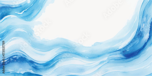 Abstract vector blue sky and clouds background for creative design elements