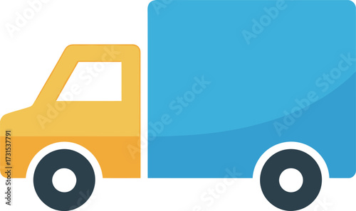 Delivery Truck Icon Logistics Transport Commercial Vehicle Shipping Cargo Service Symbol