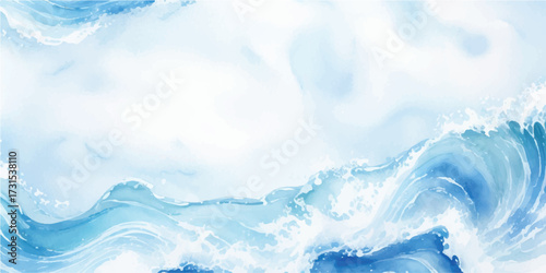 Abstract water background featuring calming blue tones and smooth wave like shapes