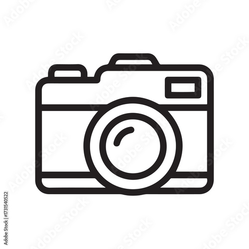Digital Camera Icon Photography Equipment Outline