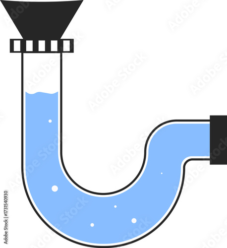 Icon of a water pipe under a sink.
