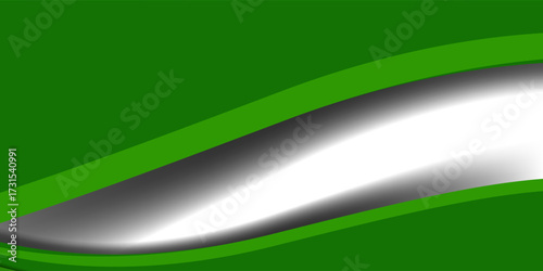 green wave illustration background on light background. vector